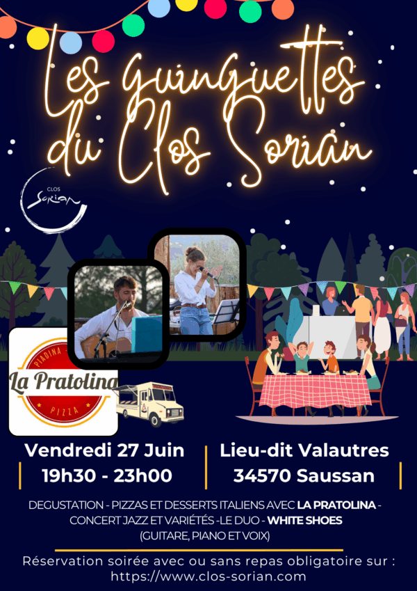 Réservation pour la Guinguette du Vendredi 27 Juin (Gratuite)